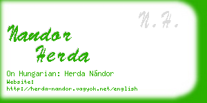 nandor herda business card